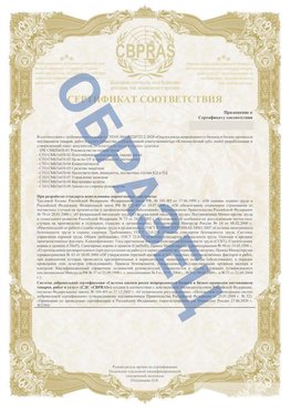 Образец Приложение к СТО 01.064.00220722.2-2020 Краснознаменск Сертификат СТО 01.064.00220722.2-2020 